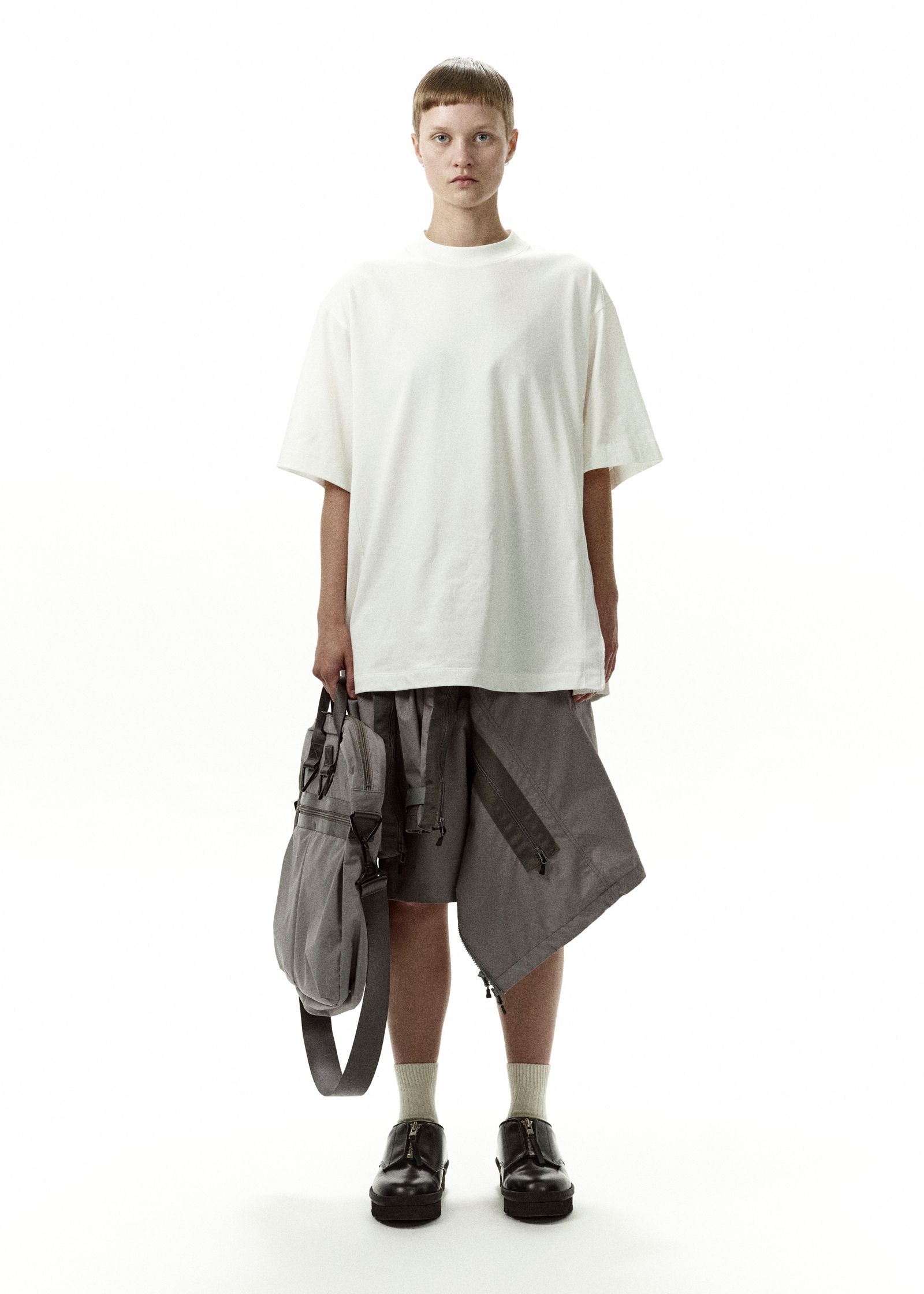 【コラボ】HYBRID PLATING COTTON POLYESTER SHORT T-SHIRT / Tシャツ (ホワイト)