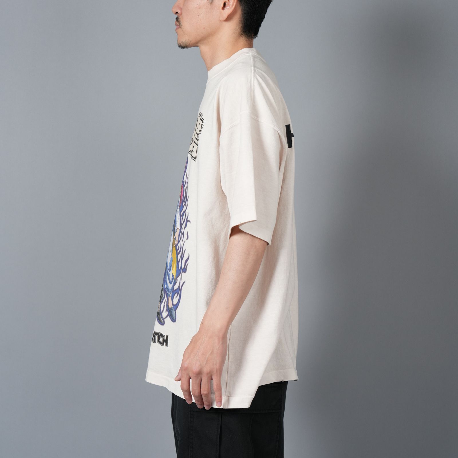【ラスト1点】[幽遊白書]  TYUM24AM003 / S/S T-Shirt (KURAMA/HIEI) / Tシャツ (ホワイト)