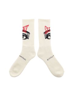 【ラスト1点】SM-YS8-0000-102 / SOCKS / EYE / ECRU / ソックス アイ   (エクリュ)