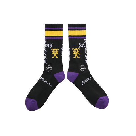 SM-HR1-0000-111 / SOCKS / SINNER / BLACK+PURPLE / ソックス (ブラック/パープル)
