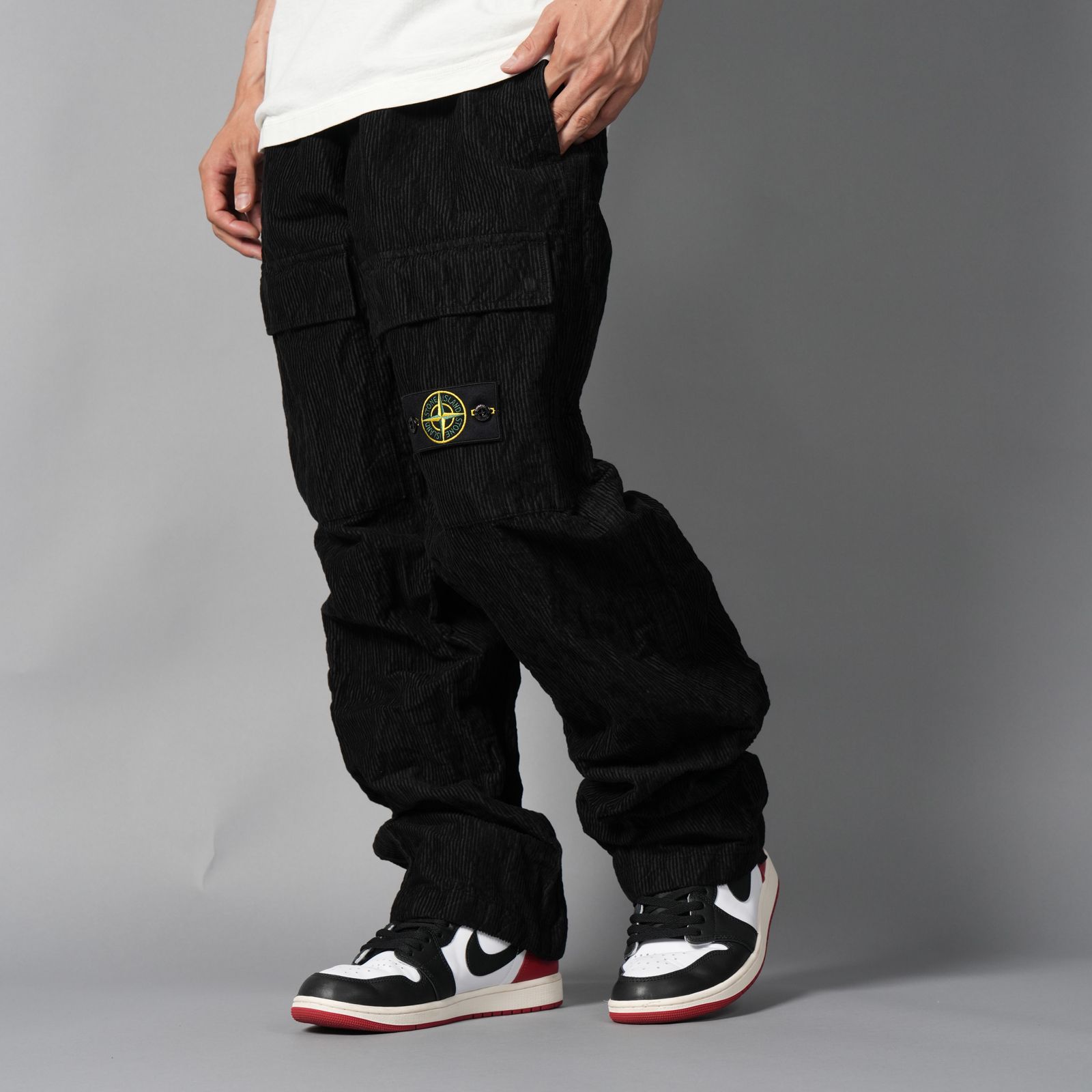 3100025 / WRINKLED CORDUROY 500-TC / コーデュロイパンツ [ルーズフィット](ブラック)