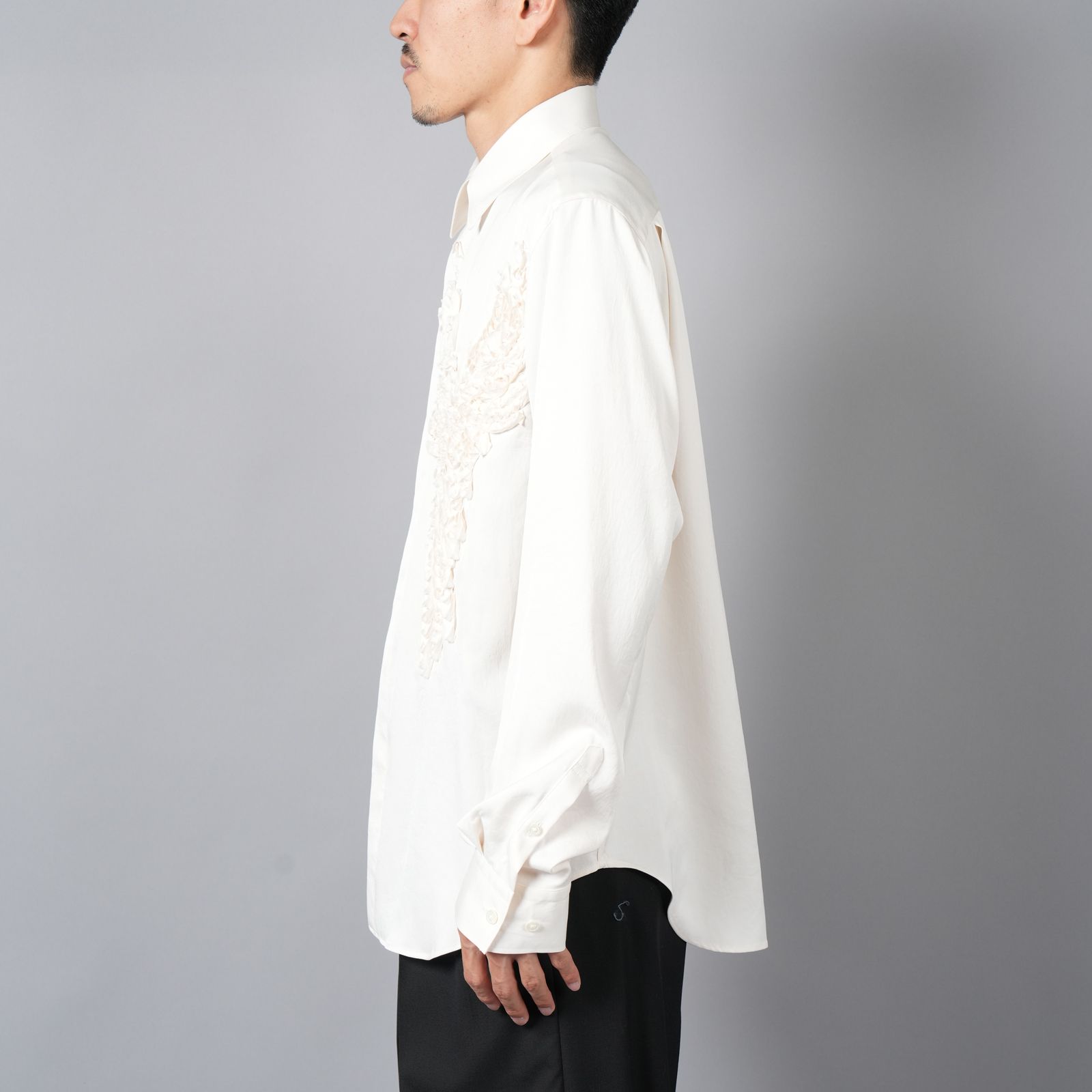 【ラスト1点】BIRD EMBROIDERY SHIRTS / バード エンブロイダリー シャツ (ホワイト)