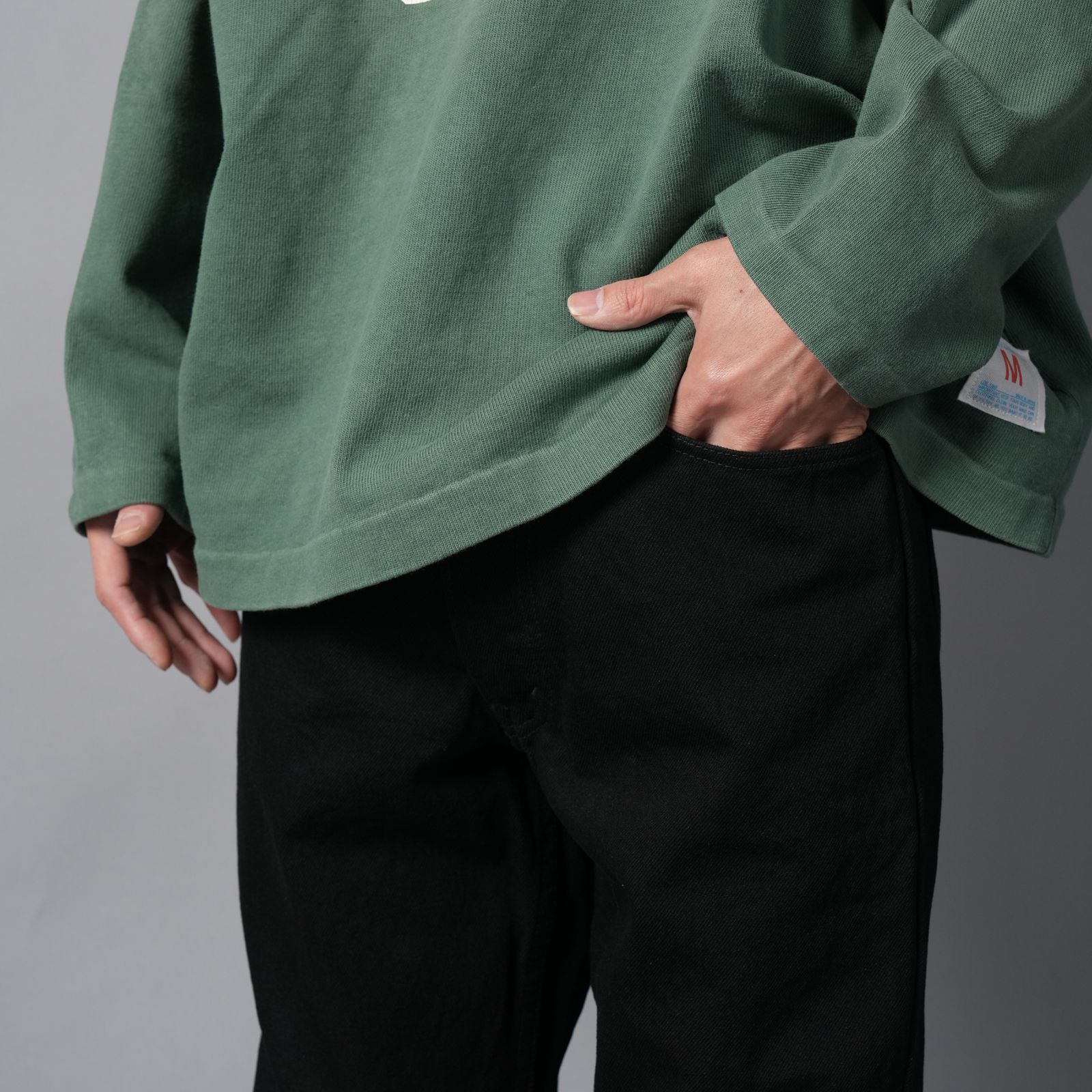 【ラスト1点】SM-MK8-0000-078 / BLACK DENIM PANTS / FLARE / デニムパンツ (ブラック)