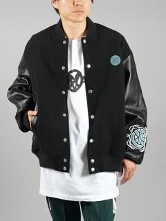 【ラスト1点】 EMBLEM STADIUM JACKET / スタジャン / TOF-JK-M03 / ブラック / メンズ