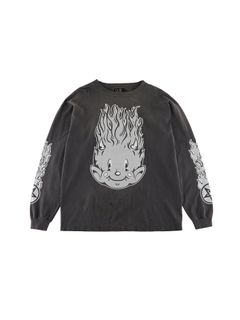 【ラスト1点】 SM-S23-0000-026 / LS TEE / FIRE BABY / カットソー  (ブラック)