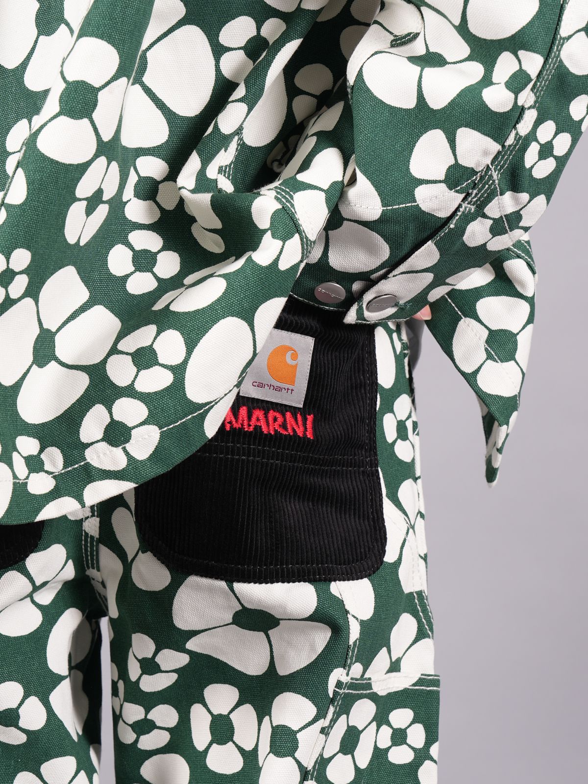 MARNI - 【ラスト1点】 MARNI X CARHARTT WIP - GREEN FLORAL TROUSERS