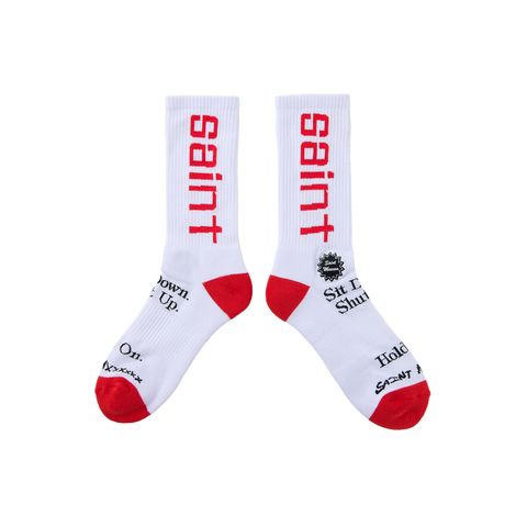 SM-HR8-0000-104 / SOCKS / SIT DOWN / WHITE / ソックス シットダウン (ホワイト)
