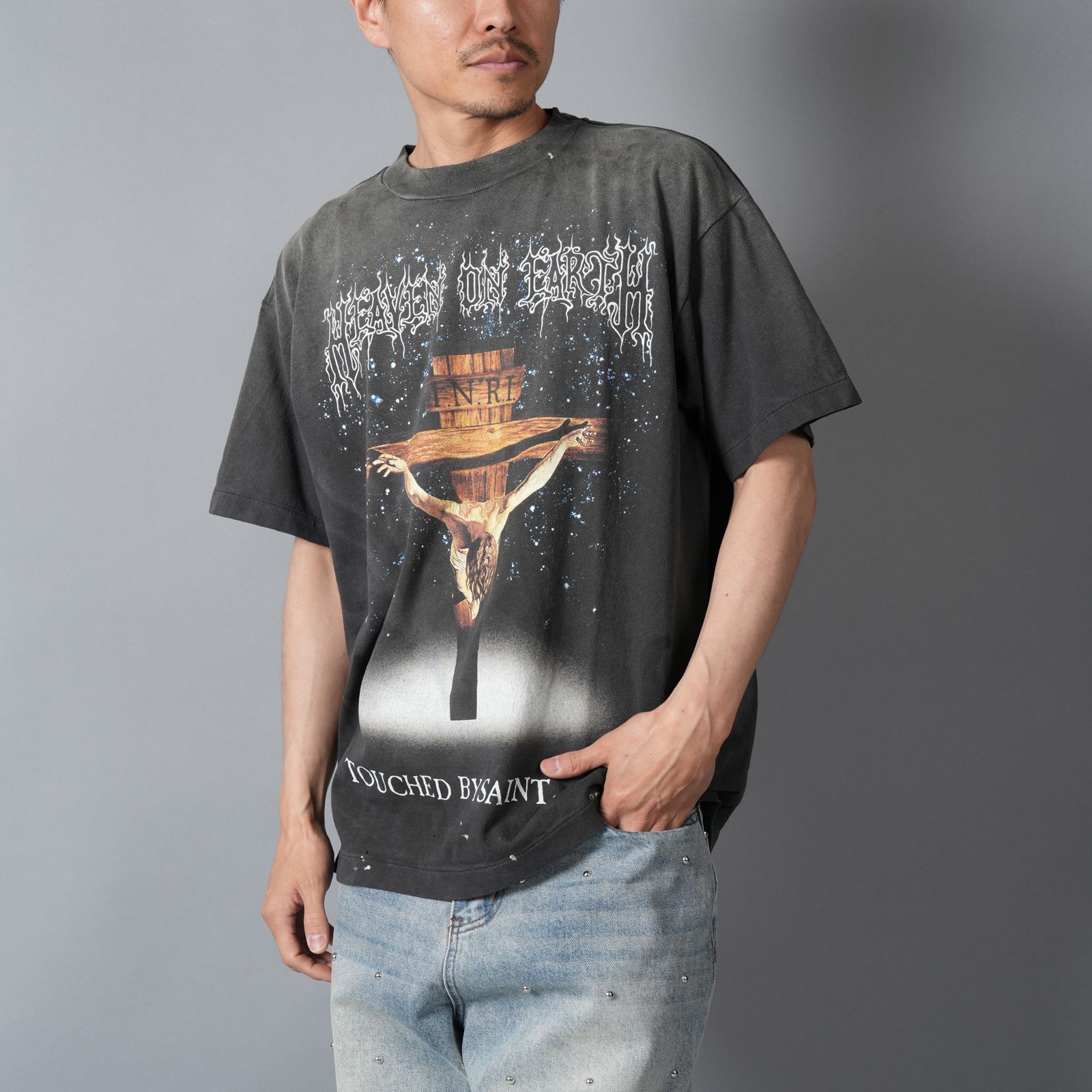 【ラスト1点】SM-MK8-0000-002 / SS T-SHIRT / JESUS / BLACK / Tシャツ (ブラック)