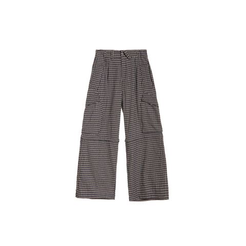 DOLLY, plaid cargos / カーゴパンツ (ブルー/クリーム)