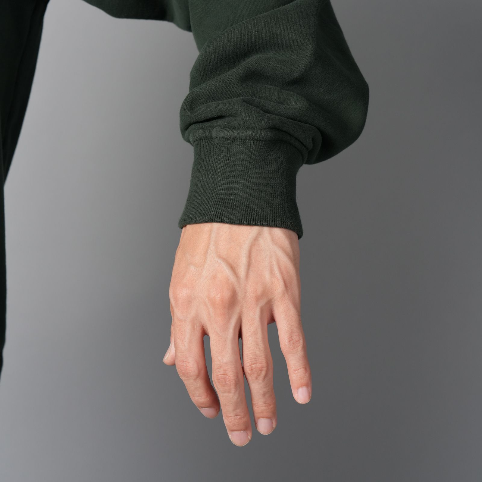 6100008 / BRUSHED ORGANIC COTTON FLEECE / クルネックスウェット・トレーナー [ガーメントダイ](ジュニパー)