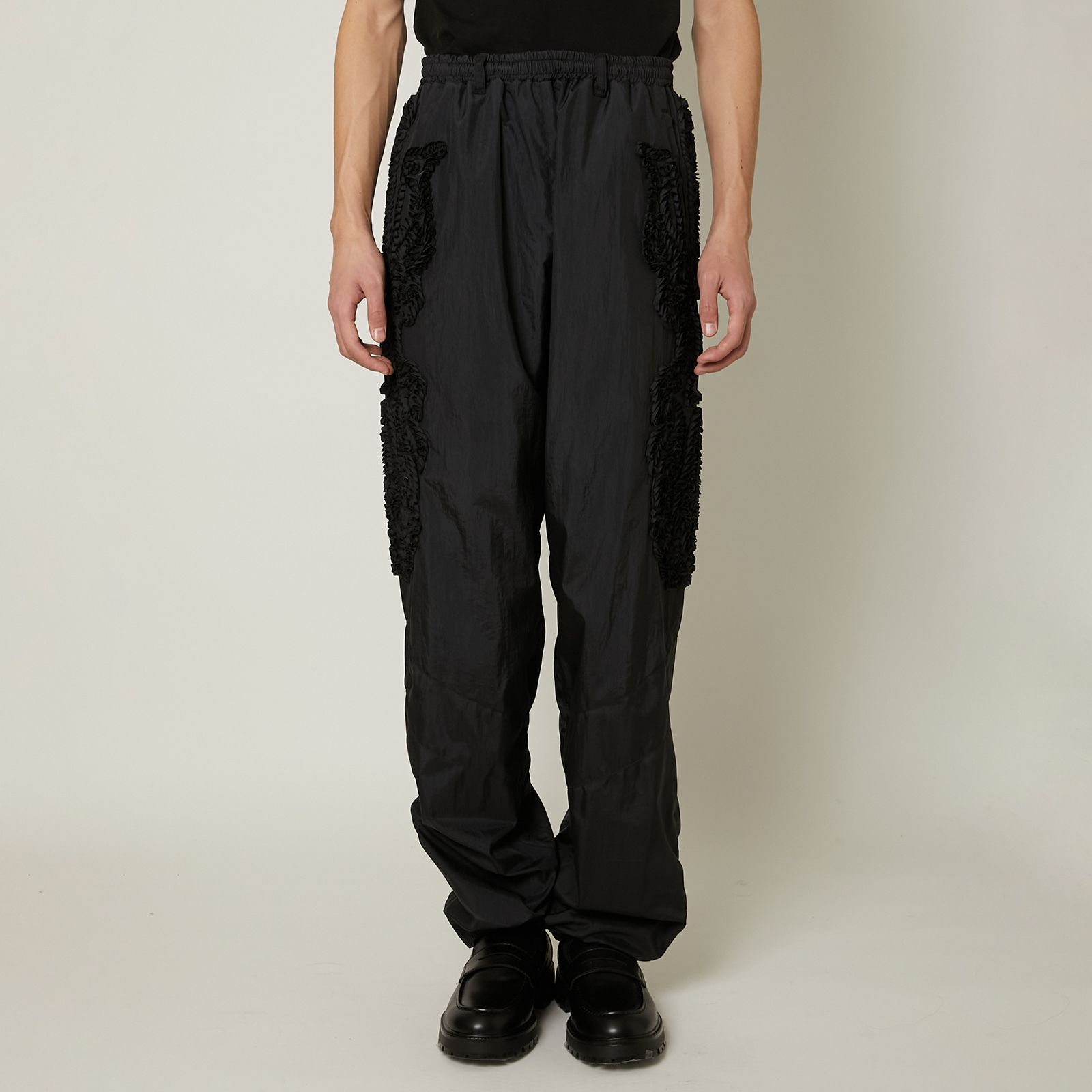 【ラスト1点】TAPE EMBROIDERY PANTS / テープエンブロイダリー パンツ (ブラック)