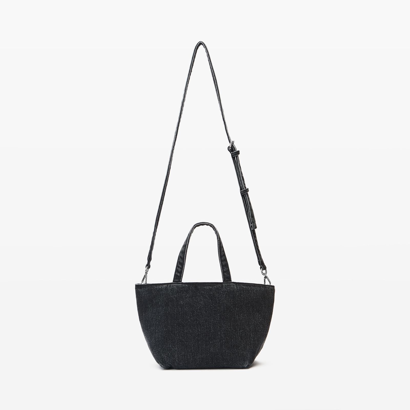 alexander wang - 【ラスト1点】PUNCH SMALL TOTE W/ STRAP / コットンデニム スモールトートバック  (グレーアシッド) | Confidence