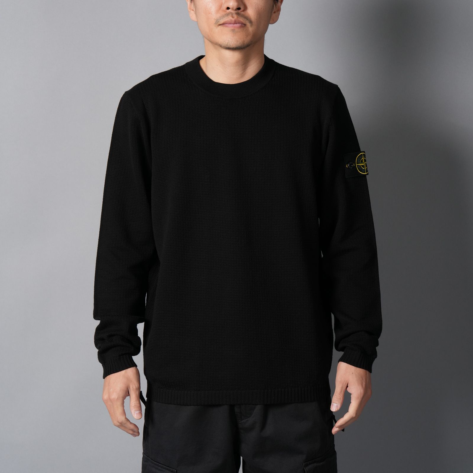 5100023 MICRO STITCH SOFT ORGANIC COTTON / ニット (ブラック)