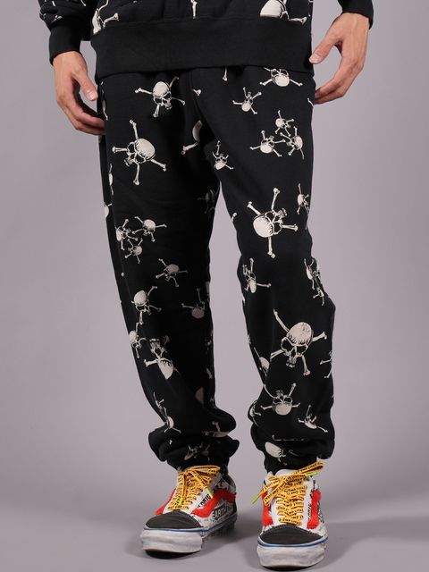 【ラスト1点】【限定】SM-A23-0000-C12 / SA_SWEAT PANTS / SKULL / スウェットパンツ  (ブラック)