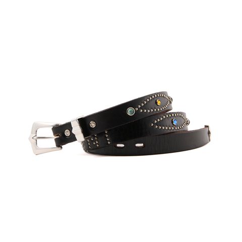 【コラボ】SM-MK8-0000-C66 / HTC_BELT_NARROW / RINBW STONE / BLK / ベルト  (ブラック/マルチ)