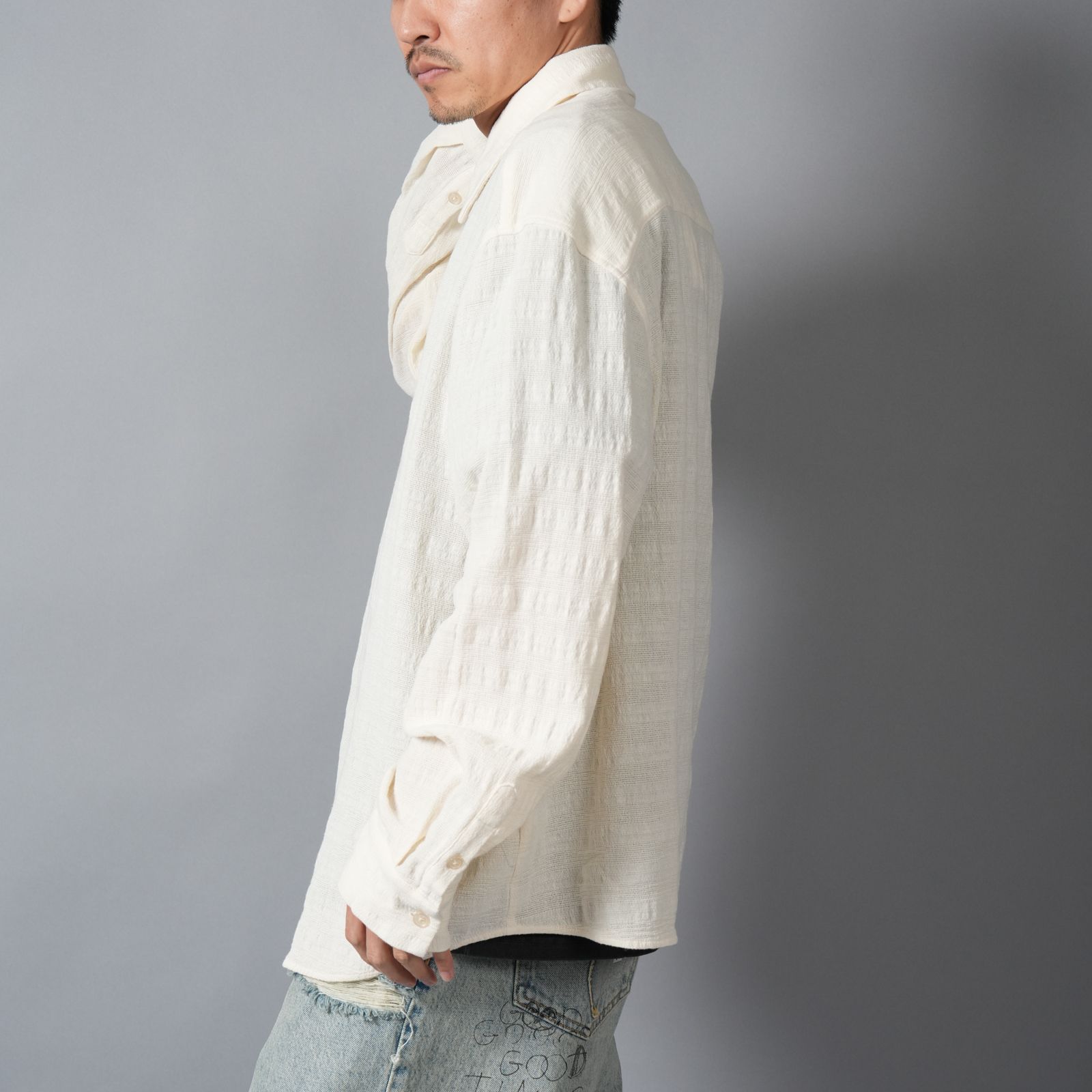 MAXI SHIRT / ロングスリーブシャツ (エクリュ)