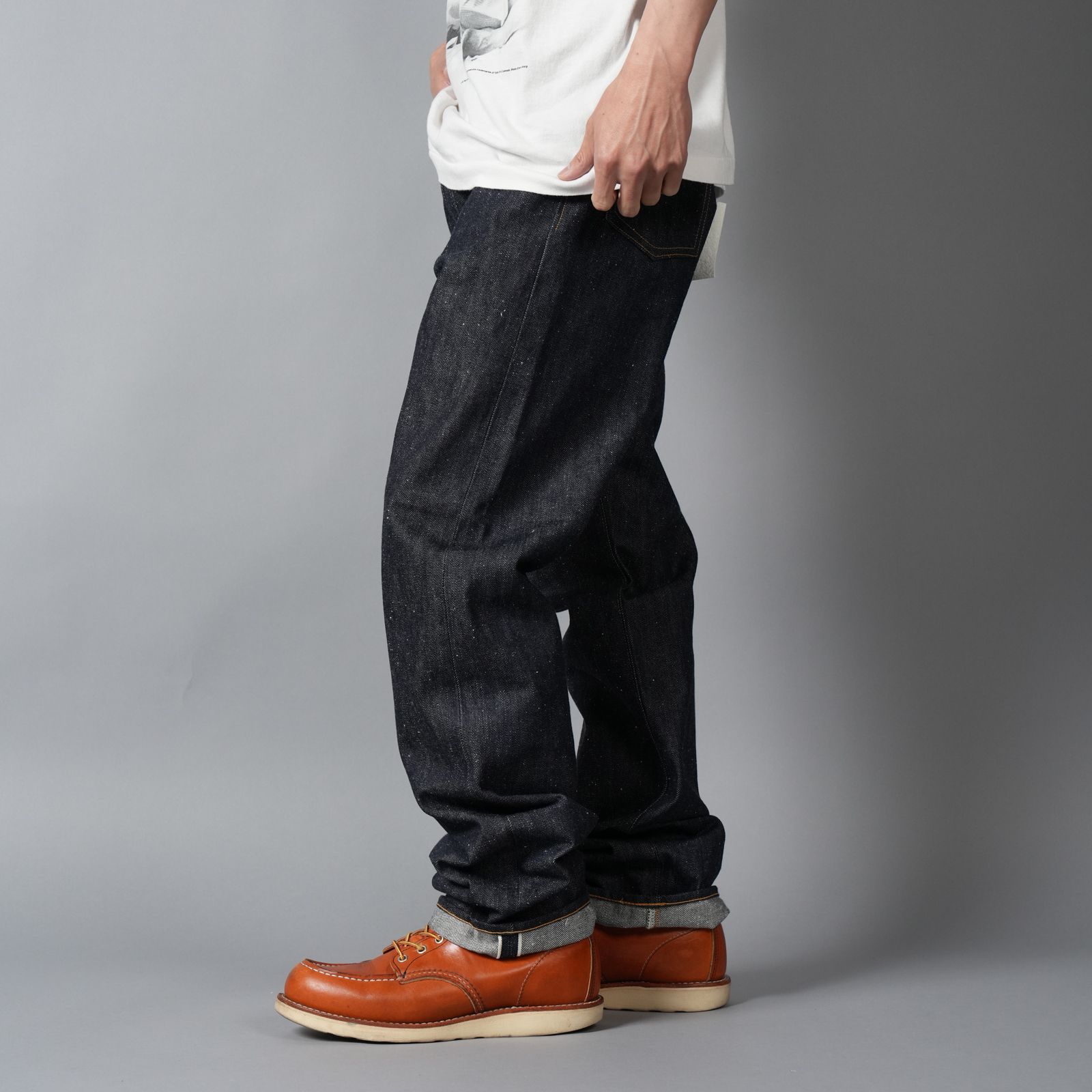 【残りわずか】【コラボ】SM-MK8-0000-C46 / BBJ_DENIM PANTS / REGID / BLUE / ベルベルジン デニムパンツ (リジッド)(ブルー)