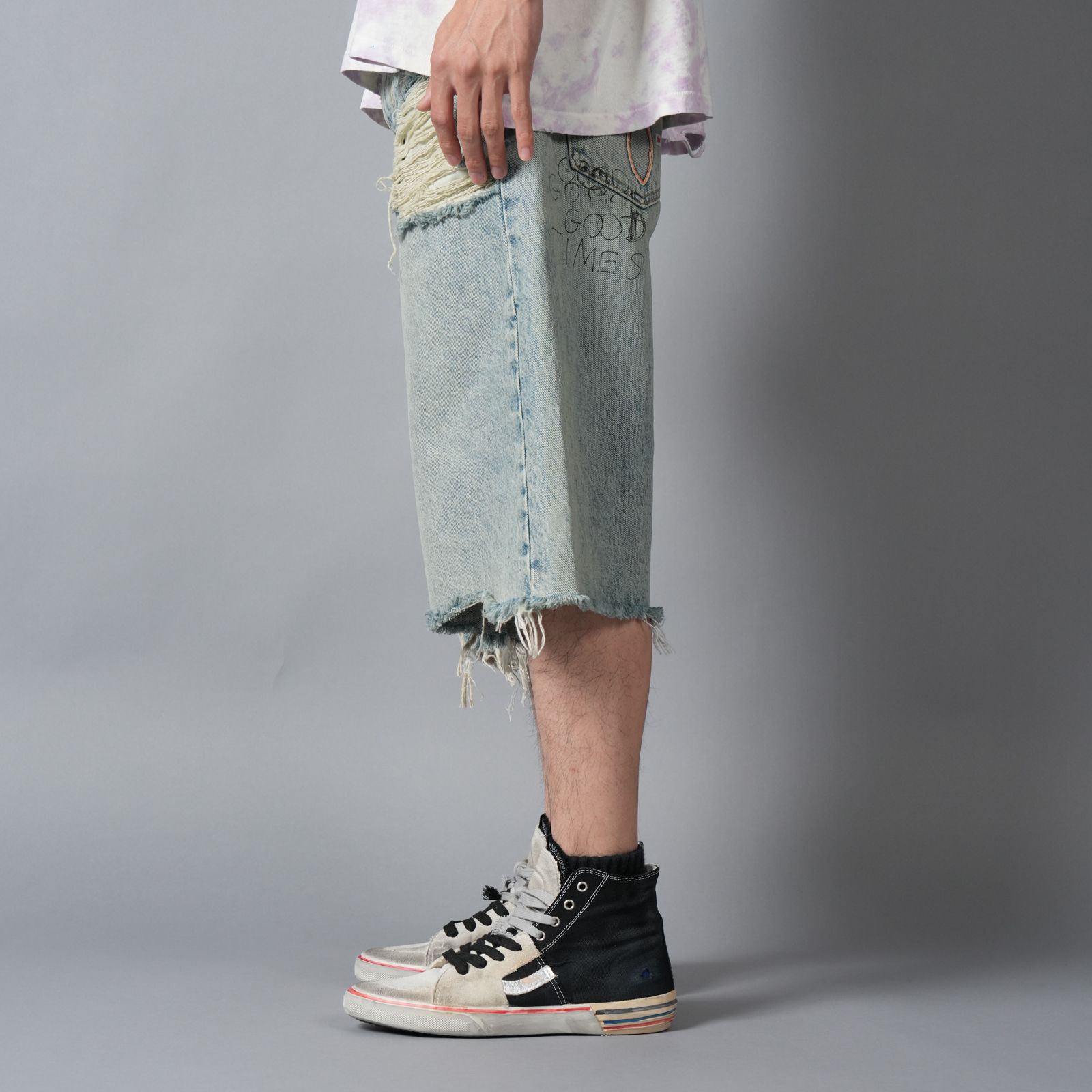 GOOD GOOD TIMES DENIM SHORT / デニムショーツ (ブルー)