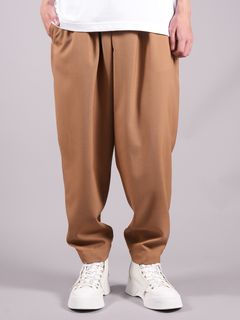 【ラスト1点】TROPICAL WOOL PANTS / トロピカルウール パンツ (タック入り) / ライトブラウン (ヘーゼルナッツ) / 【定番商品】/ メンズ