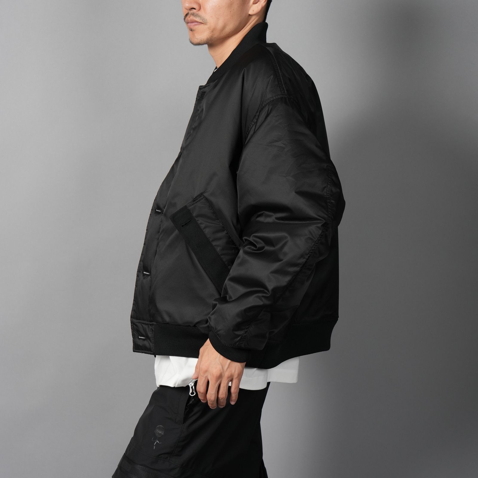 WR REAMIDE DOBBY FLIGHT JACKET  / フライトジャケット (ブラック)