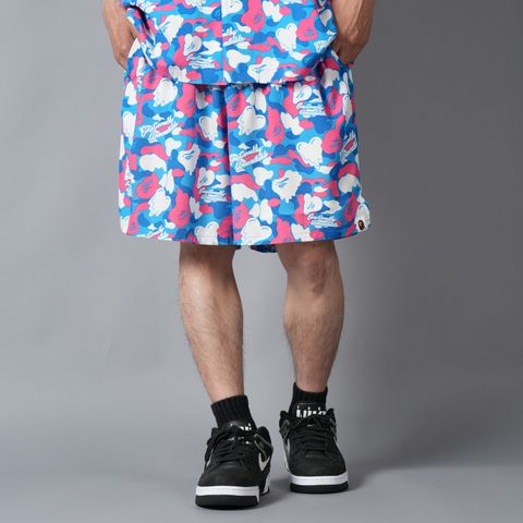 【コラボ】EU-MK8-0000-C06 / EU APE ALOHA SHORTS / BLUE / ショーツ (ブルー)