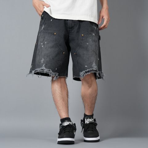 SM-HR8-0000-071 / DOUBLE KNEE SHORTS / BLACK / ダブルニーショーツ (ブラック)