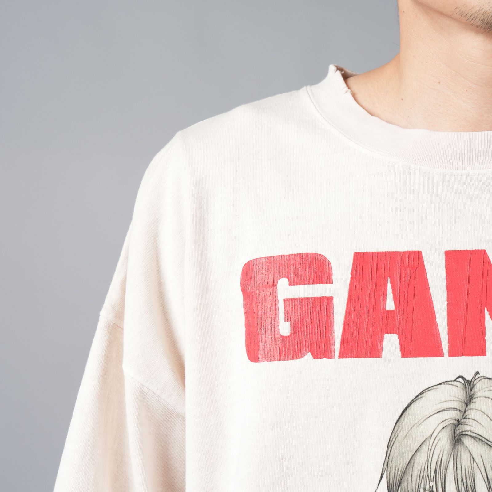 【ラスト1点】[GANTZ / ガンツ]  TGAM24SM002 / L/S TEE / Tシャツ (ホワイト)