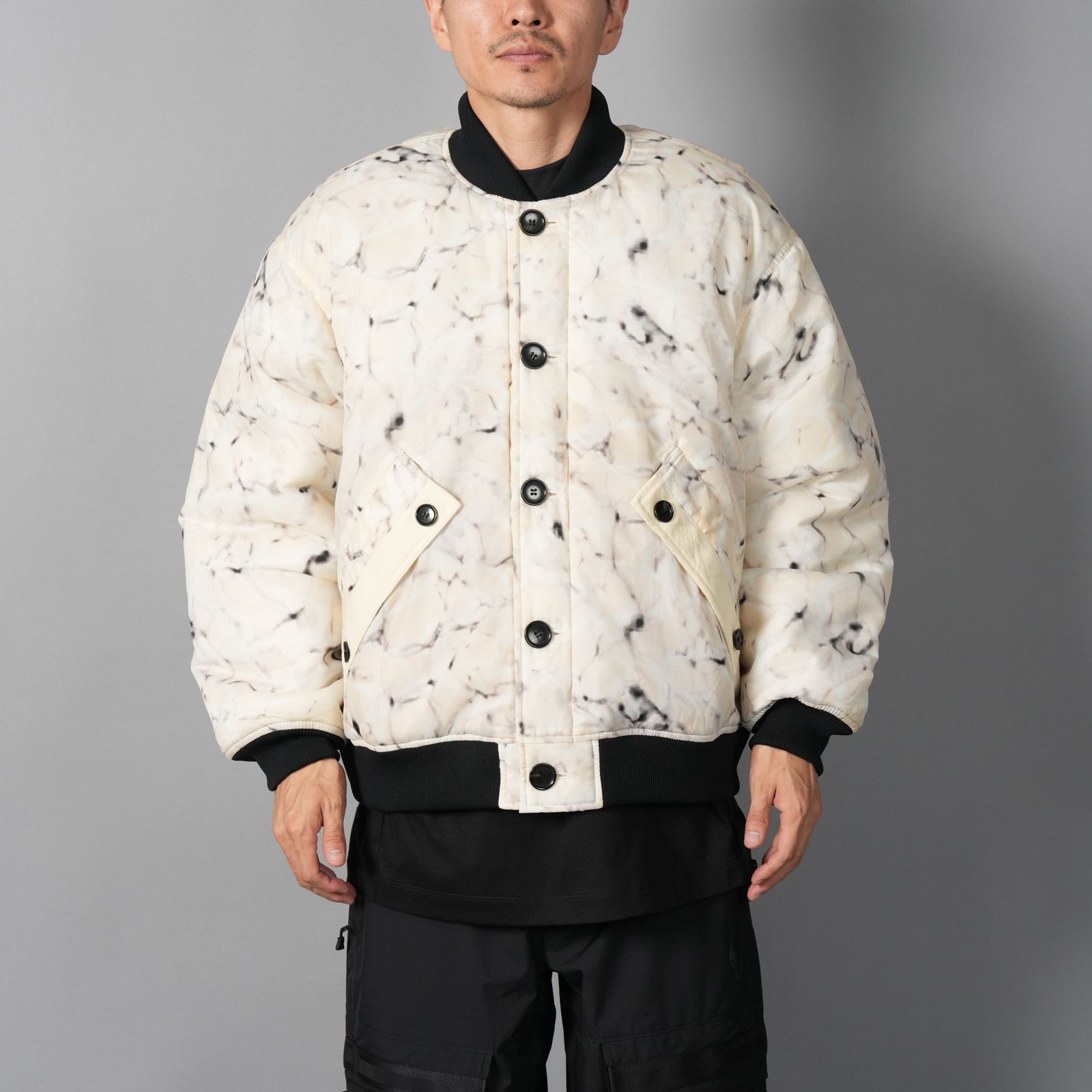 WR REAMIDE DOBBY FLIGHT JACKET  / フライトジャケット (マーブルベージュ)