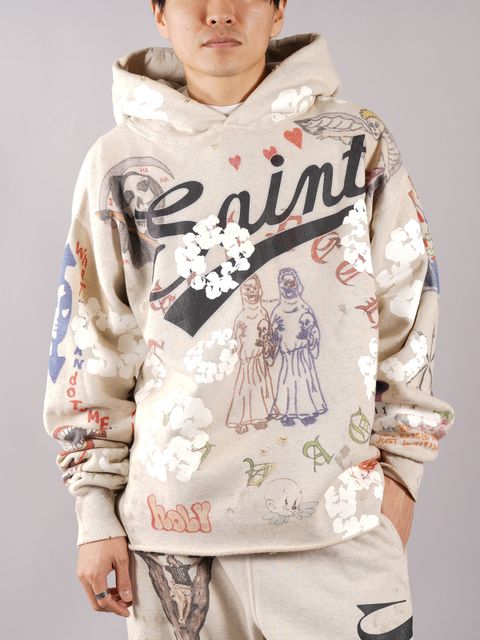 ラスト1点 / SM-S22-0000-083 / HOODIE / GREENAFFITTI / GREY / フーディー / グラフィティー   (グレー)