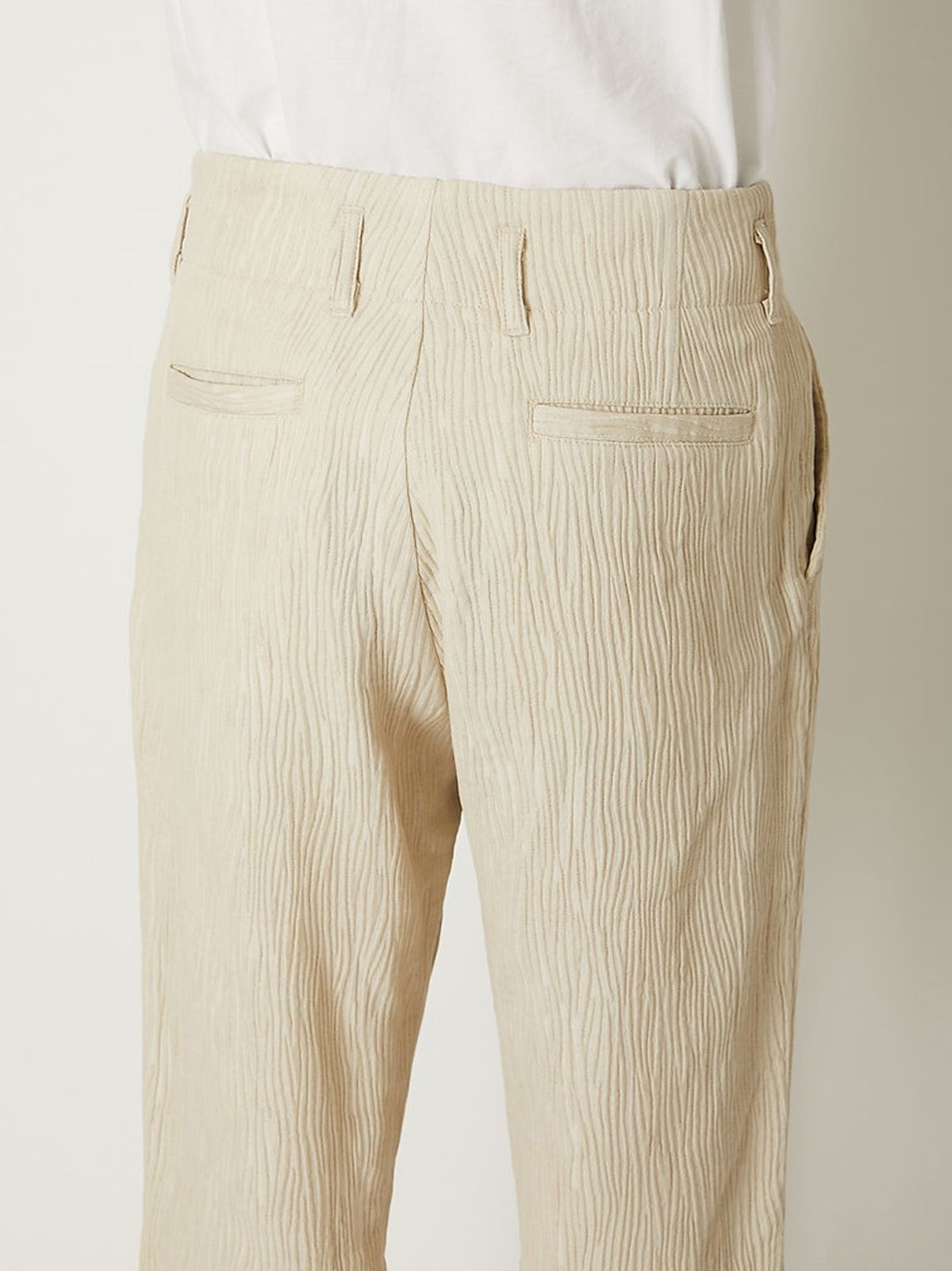 【ラスト1点】 CREPE FLARED PANTS / クレープ フレアパンツ (ベージュ)