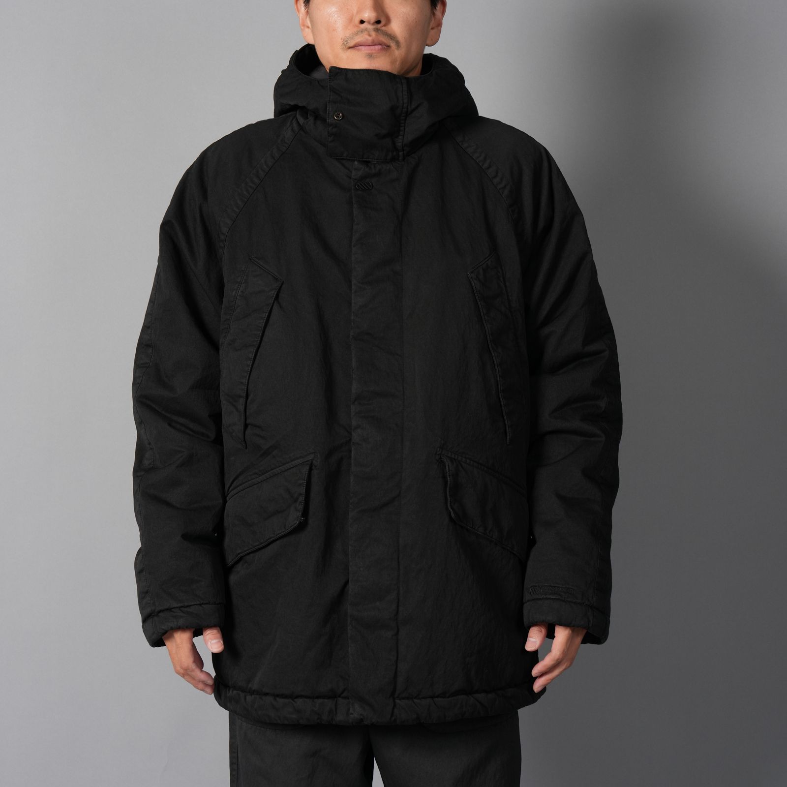 OUTERWEAR MEDIUM JACKET IN GABARDINE CO/NY / ミディアムジャケット (ブラック)