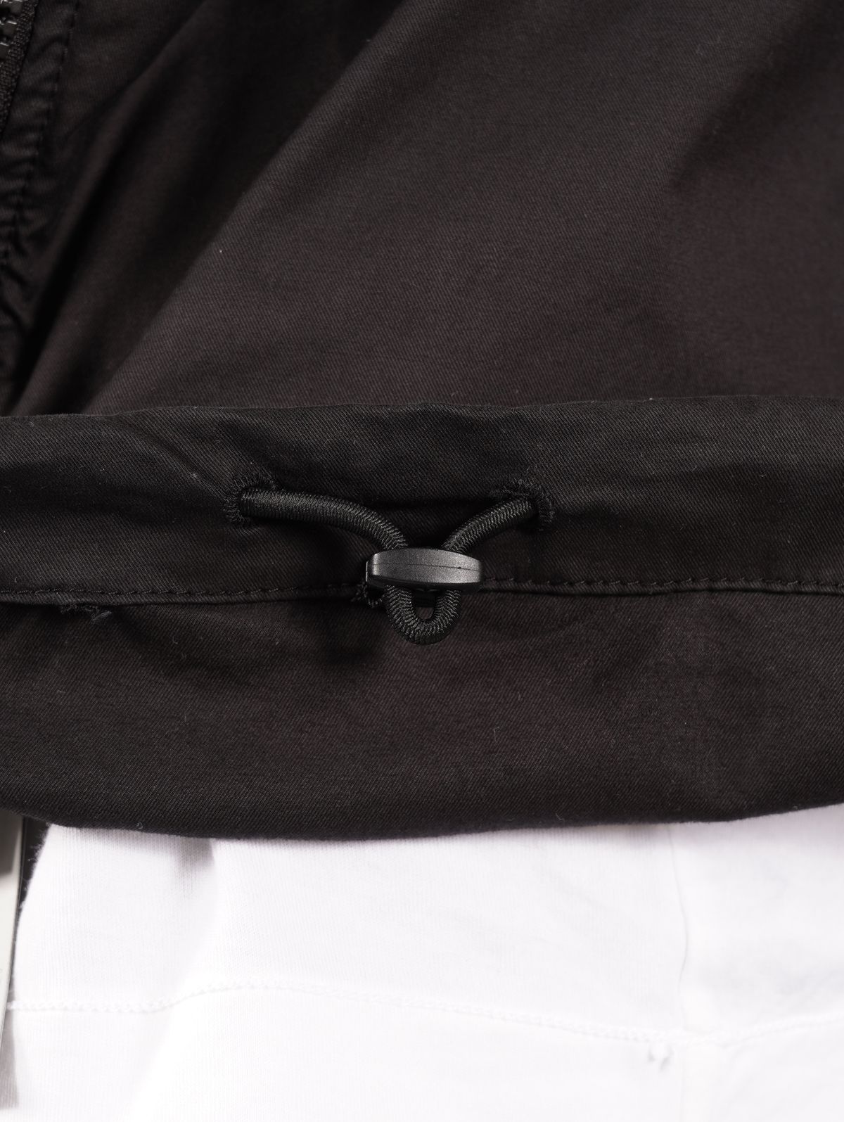【ラスト1点】 SUPIMA® COTTON TWILL STRETCH-TC / スーピマコットン アノラック（フード付き） / ブラック