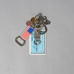 MONEY CLIP KEYRING (STELL) / マネークリップキーリング (シルバー/ブルー)