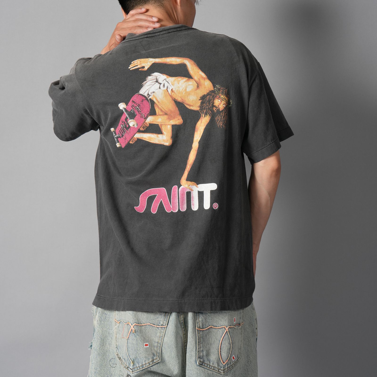 【残りわずか】SM-MK8-0000-007 / SS T-SHIRT / SKATE / BLACK /  Tシャツ  (ブラック)