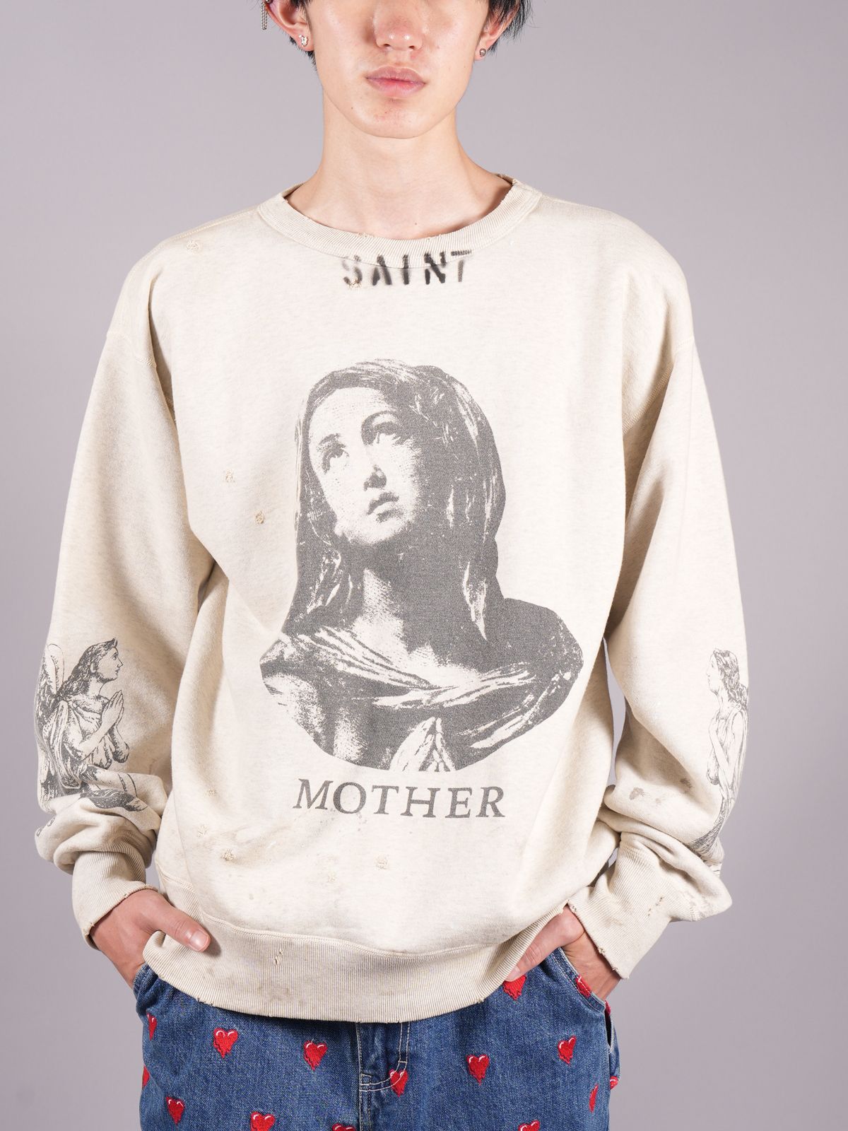 SAINT Mxxxxx AIRBRUSH SWEATSHIRT セントマイケル ftp.eva.gov.co