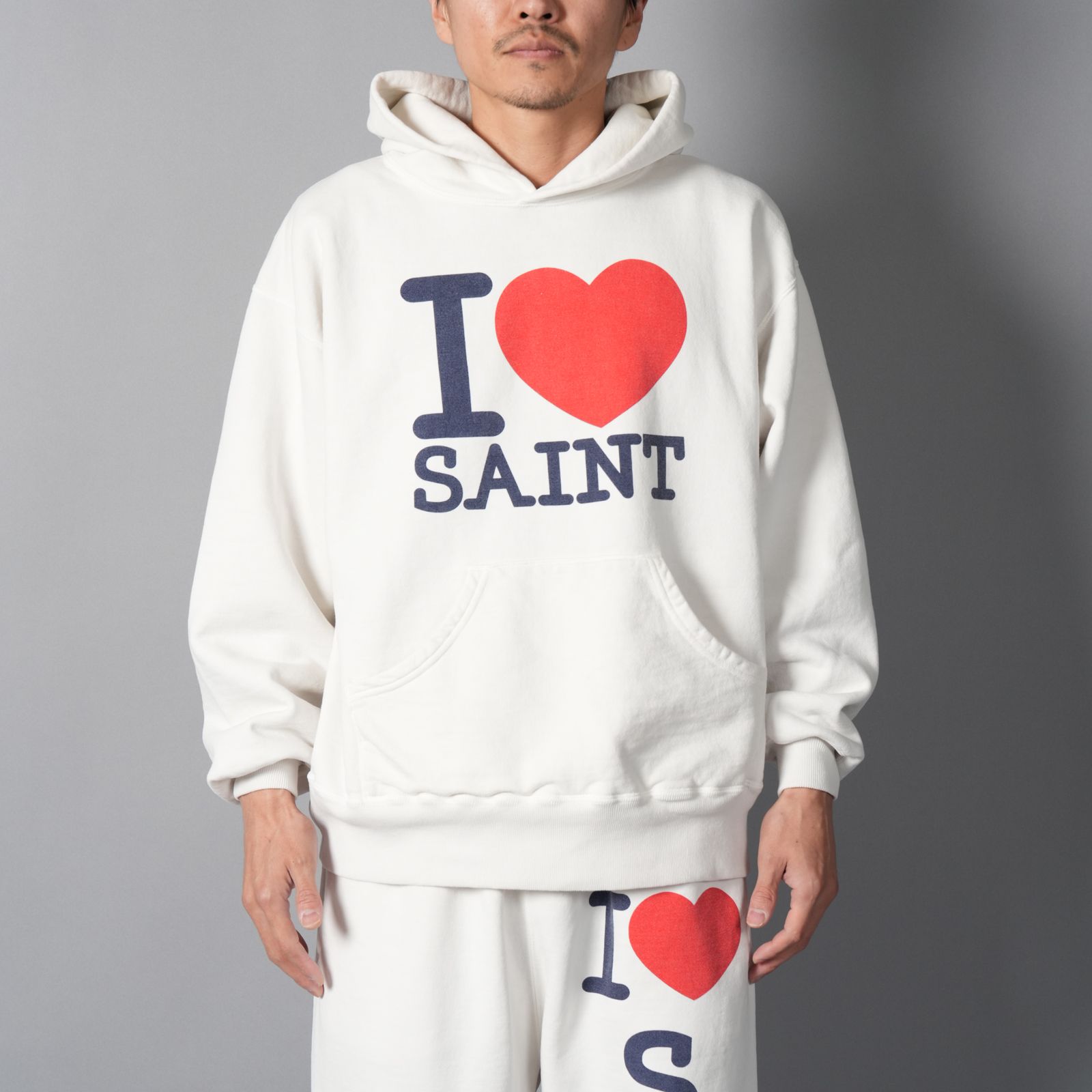 SM-MK8-0000-058 / HOODIE / I LOVE SAINT / WHITE / パーカー・フーディー (ホワイト)