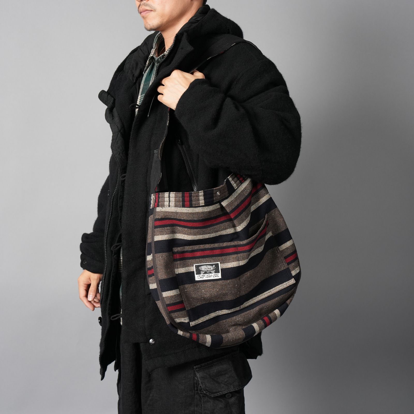 【ラスト1点】Denim Shoulder Bag / デニムショルダーバック[リバーシブル] (ブラック)