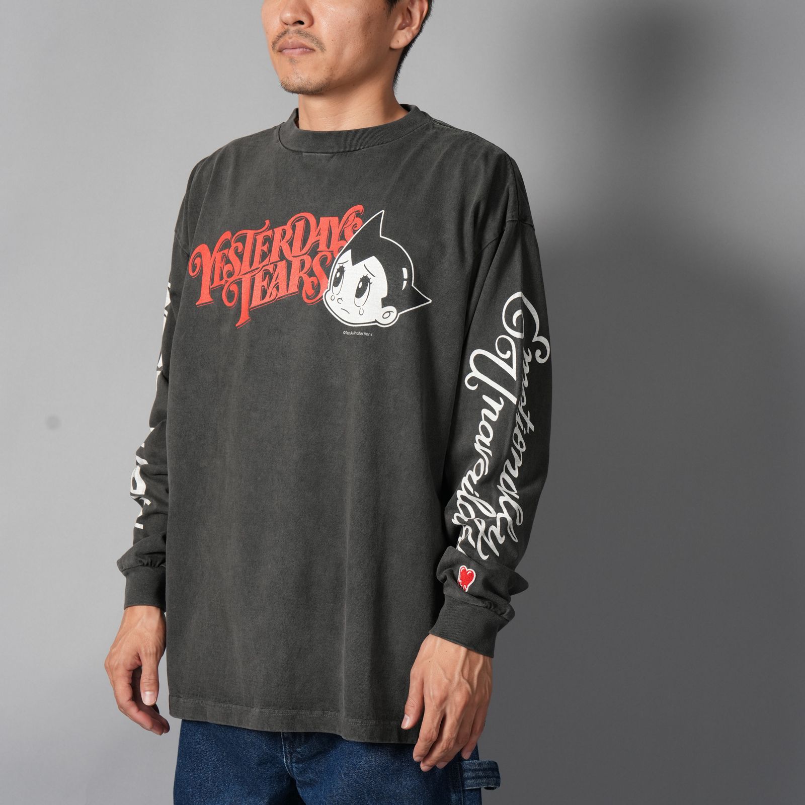 【コラボ】EU-MK1-0000-C09 / EU AB FAVE LS TEE  / BLACK / ロンT・カットソー (ブラック)