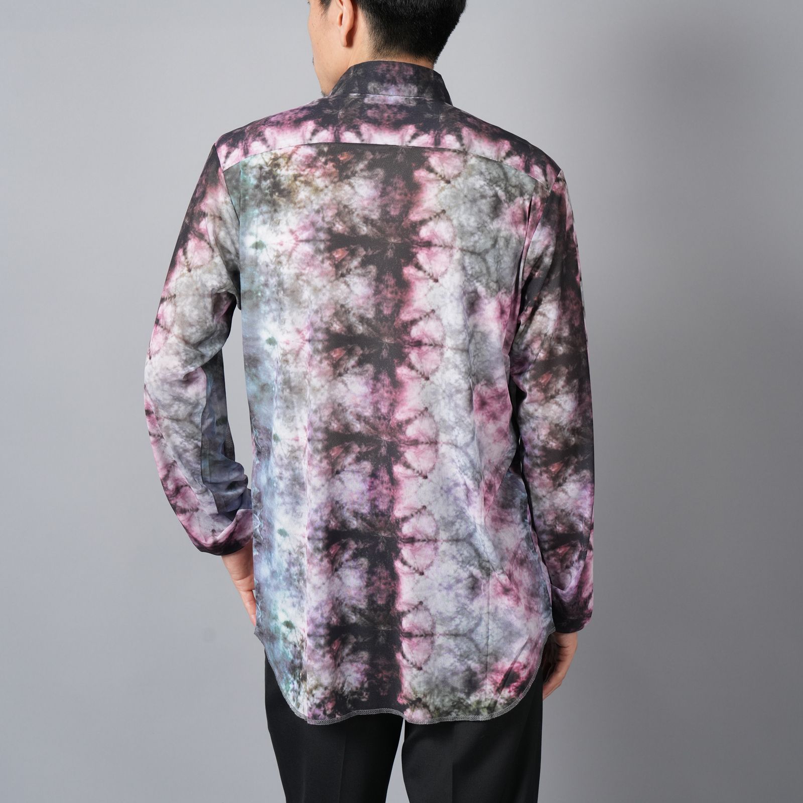 【ラスト1点】TIE DYE TULLE SHIRTS / タイダイ チュールシャツ (ピンク)