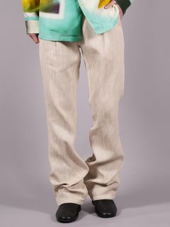 【ラスト1点】 CREPE FLARED PANTS / クレープ フレアパンツ (ベージュ)