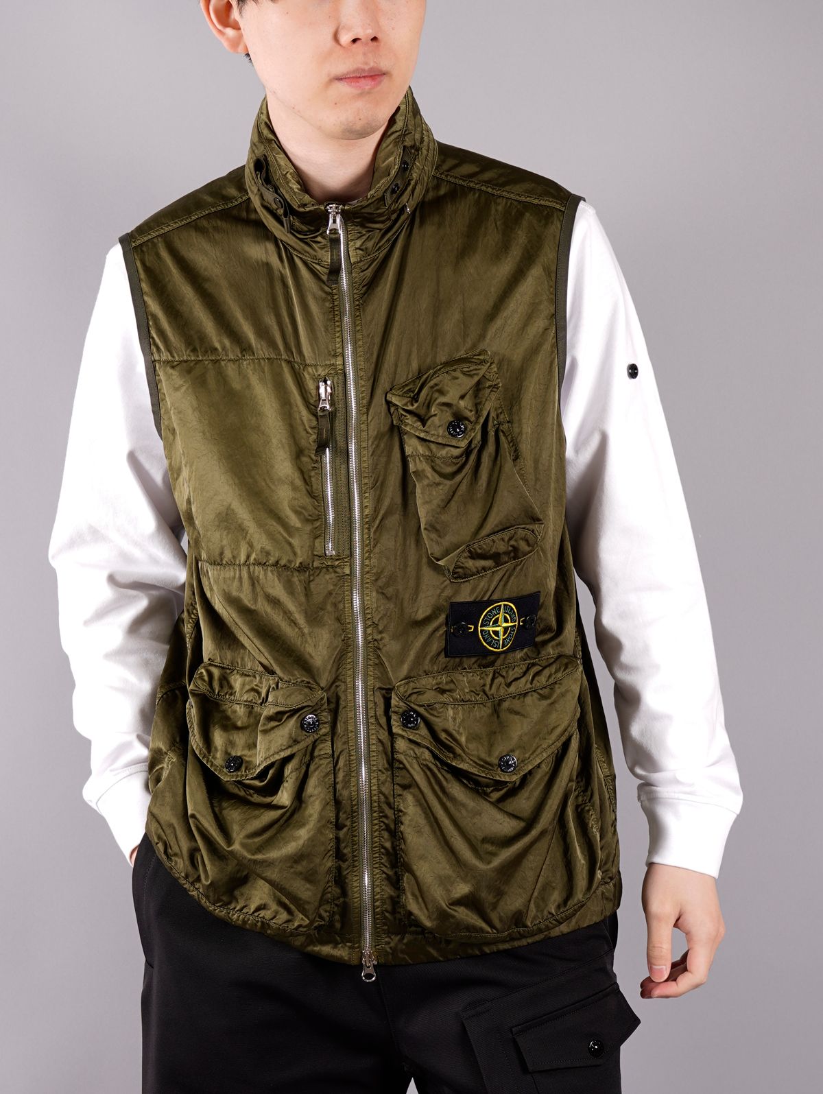 通販激安】 Stone island L ナイロンベスト size ベスト - mahaayush.in