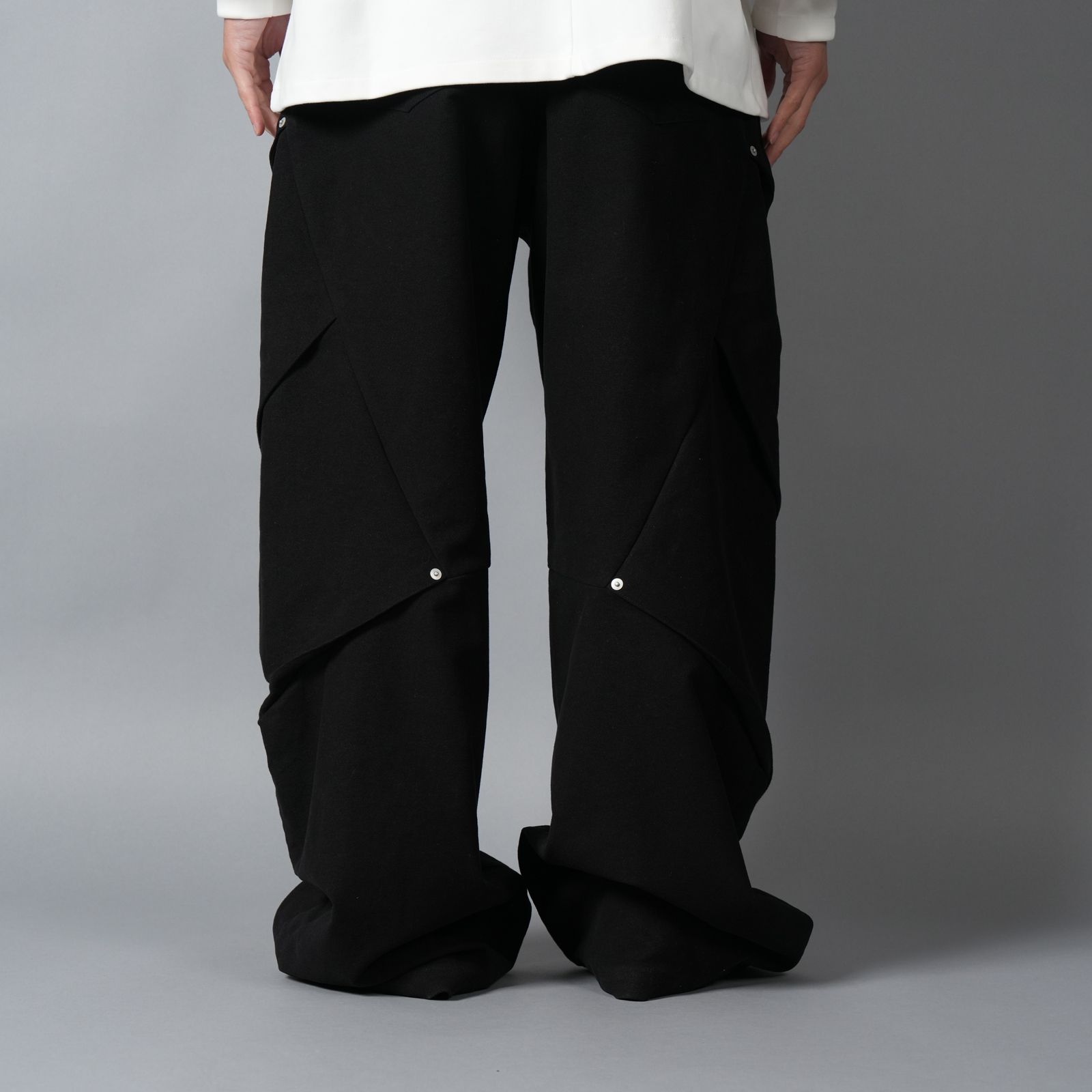 3D Double Knee Trousers / ダブルニー トラウザーズ (ブラック)