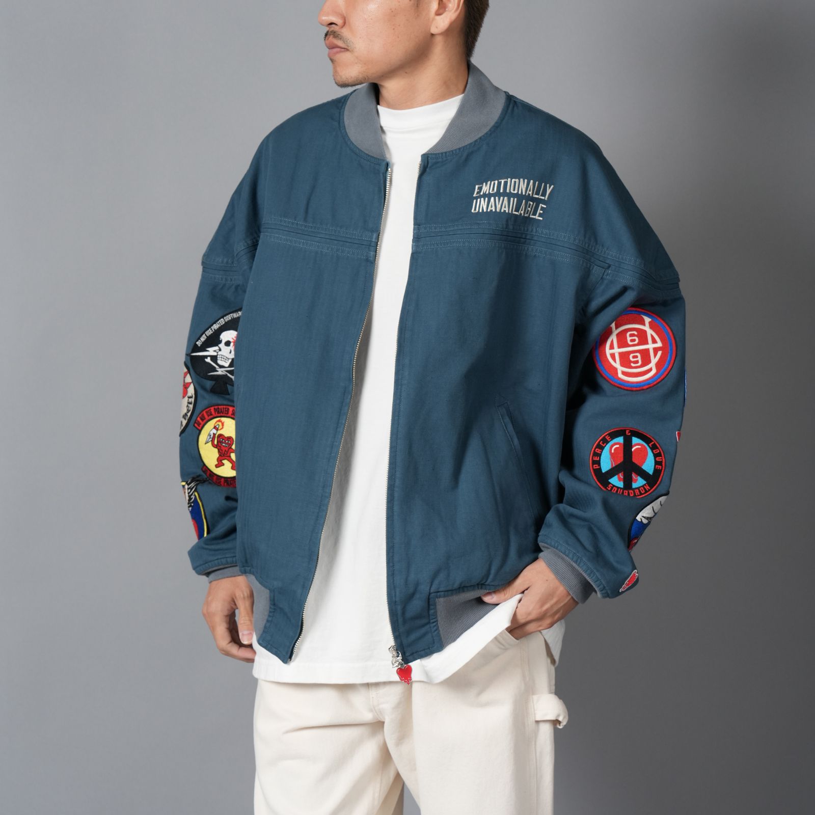 【ラスト1点】EU PATCH JACKET / パッチジャケット (ブルーグレー)