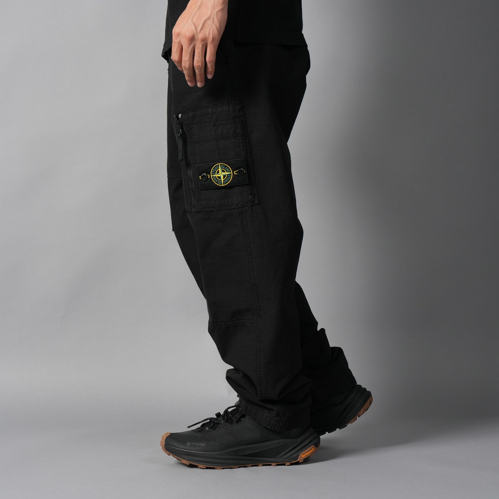 3100015 ORGANIC COTTON RIPSTOP / コットンリップストップ カーゴパンツ  (ブラック)