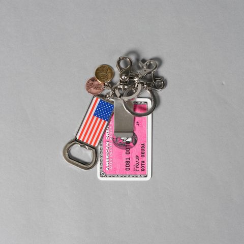 MONEY CLIP KEYRING (STELL) / マネークリップキーリング (シルバー/ピンク)