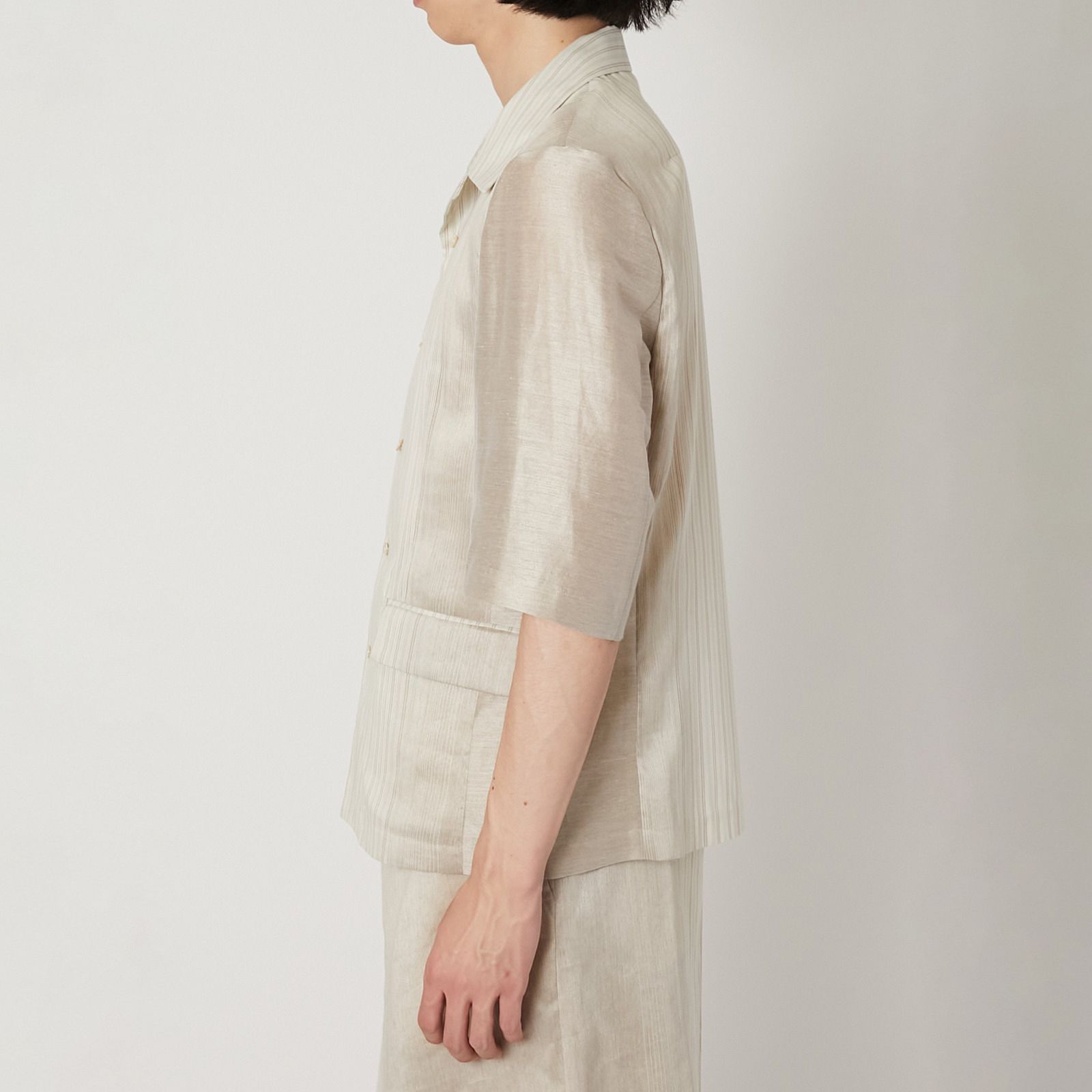 [予約商品] Short Sleeve Shirt Jacket  / シュートスリーブシャツジャケット (ベージュ)
