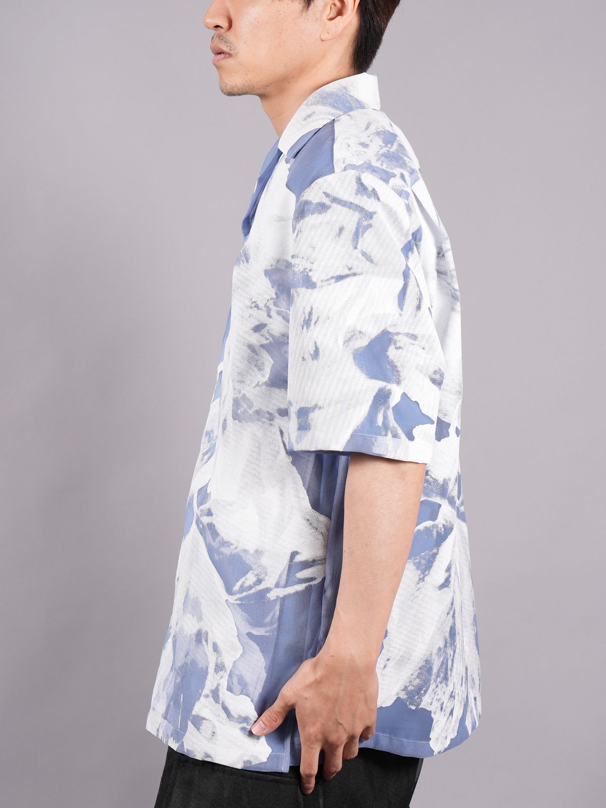 シャツ 3 TAP Afterimage Flower Shirt (2color) Camphor wood シャツ flower pattern open collar shirt / 総柄