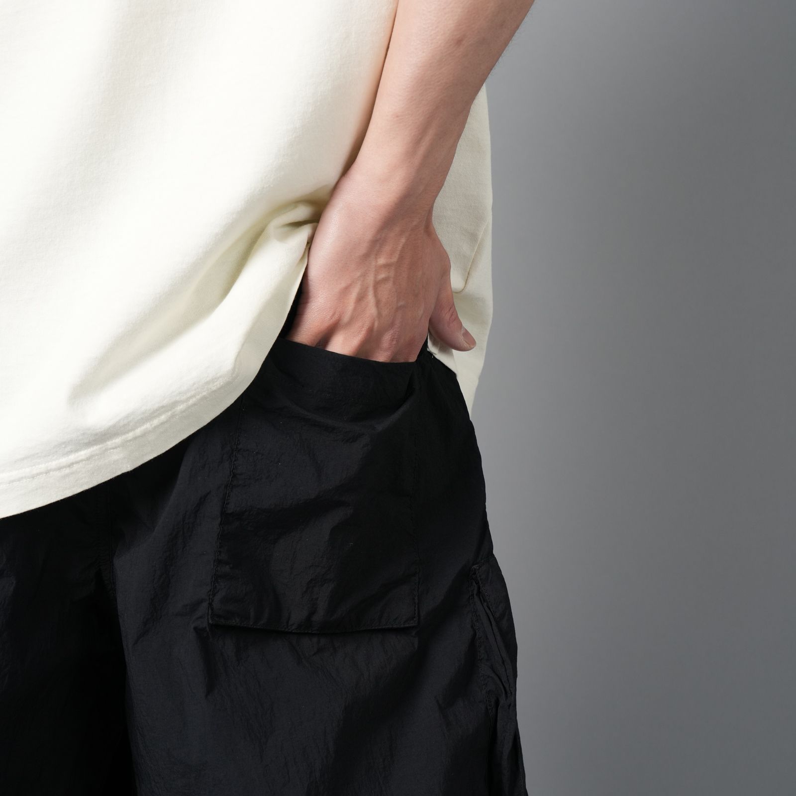 Ten c - PANTALONE CARGO TASCONATO / カーゴパンツ (ブラック