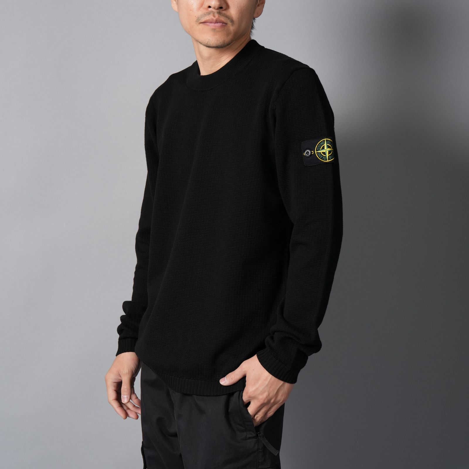 5100023 MICRO STITCH SOFT ORGANIC COTTON / ニット (ブラック)