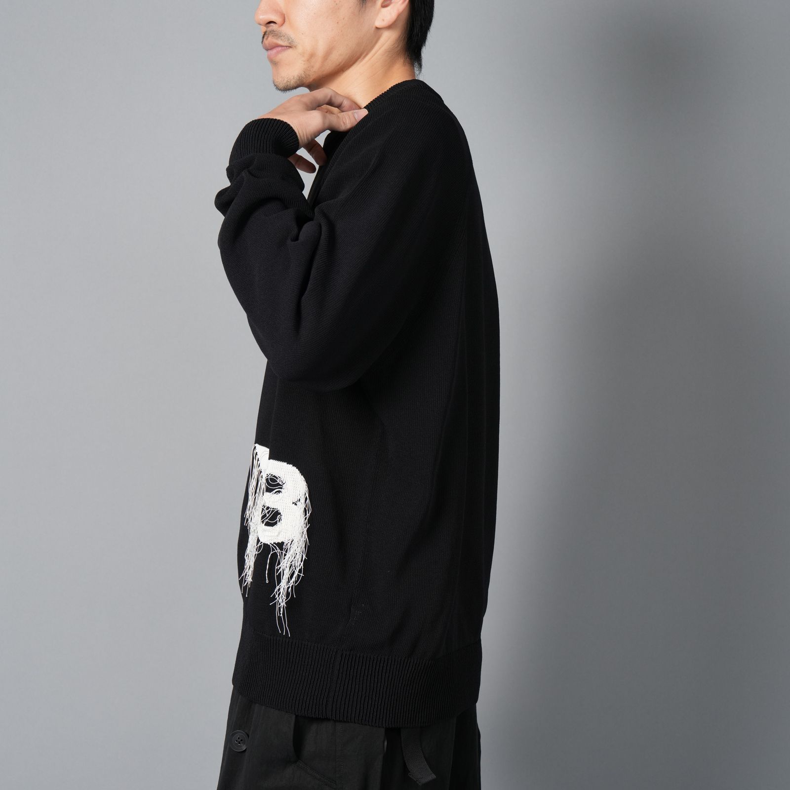 【ラスト1点】Y-3 Logo Knit Crew Sweatshirt  / ニットセーター (ブラック)